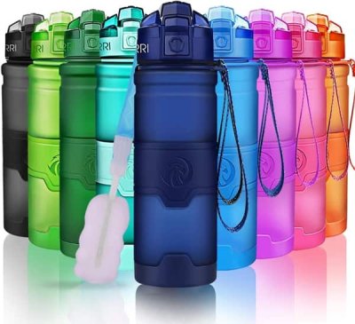 ZORRI Botella de Agua Deportiva - Hidratación sin BPA y Prueba de Fugas con Filtro - Ideal para Deportistas y Niños