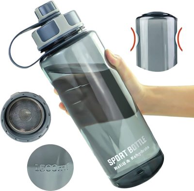 Botella Agua Deporte 1,5 Litros Water Bottle Con Filtro - Hidratación y Comodidad para Deporte y Gimnasio