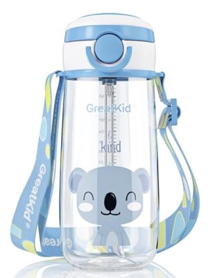 Bunnytoo Botella Agua Deporte 500ml - Sin BPA, Prueba de Fugas, Reutilizable de Plástico Tritan, Ideal para Deporte y Niños - Azul