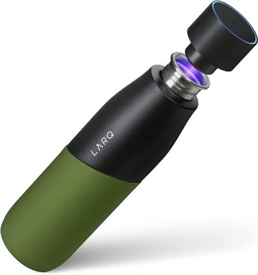 Botella LARQ Movement Autolimpiable con tecnología UV-C, eficaz contra biocontaminantes. Elegancia en Acero Inoxidable de una Pared, 950ml - Amplia Gama de Colores Disponible